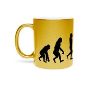 Fabulous Mug Doré en Céramique Chromé - Evolution Trompette Orchestre Jazz Musique Instrument Musicien - 325 ml