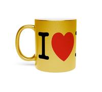 Fabulous Mug Doré en Céramique Chromé - I Love New York USA - 325 ml