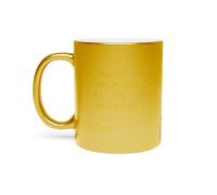 Fabulous Mug Doré en Céramique Chromé - Le Premier Savoir Est Le Savoir De Mon Ignorance Socrates Citation Philosophe - 325 ml