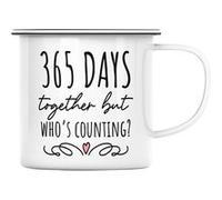 Fabulous Mug en métal émaille 365 Days Together but Who's Counting Blanc G