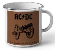 Fabulous Mug en métal émaille ACDC For Those About To Rock Blanc G