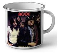 Fabulous Mug en métal émaille ACDC Highway To Hell Hard Rock Blanc G