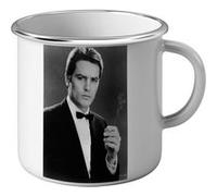 Fabulous Mug en métal émaille Alain Delon Acteur 1 Cigarette Blanc G
