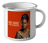 Fabulous Mug en métal émaille Album Nina Simone My Baby Just Cares For Me Blanc G