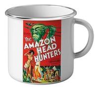 Fabulous Mug en métal émaille Amazon Head Hunter Vintage Film Blanc G
