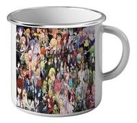 Fabulous Mug en métal émaille Anime Patchwork Manga Blanc