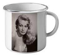 Fabulous Mug en métal émaille Anita Ekberg Actrice Blanc G