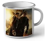 Fabulous Mug en métal émaille Arnold Schwarzenegger Emilie Clarke Terminator 3 Blanc G