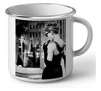 Fabulous Mug en métal émaille Audrey Hepburn Hollywood Blanc G