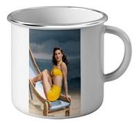 Fabulous Mug en métal émaille Ava Gardner 1940 Actrice 10 Blanc G