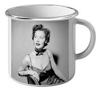 Fabulous Mug en métal émaille Ava Gardner Actrice 4 Blanc G