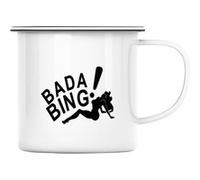 Fabulous Mug en métal émaille Bada Bing! The Sopranos Blanc G