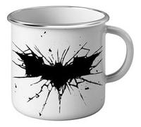 Fabulous Mug en métal émaille Batman Logo Dark Knight Blanc G