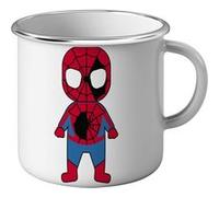 Fabulous Mug en métal émaille Bébé Spiderman Dessin Mignon Blanc G