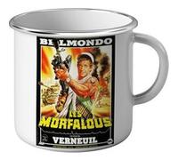 Fabulous Mug en métal émaille Belmondo Film Affiche Vintage Blanc G