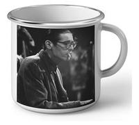 Fabulous Mug en métal émaille Bill Evans Piano Cigarette Live Blanc G