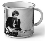 Fabulous Mug en métal émaille Bob Dylan Jeune Basse Electrique Blanc G