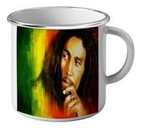 Fabulous Mug en métal émaille Bob Marley Legende Reggae Blanc G