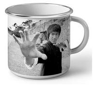 Fabulous Mug en métal émaille Bruce Lee Noir & Blanc Hong Kong Blanc G