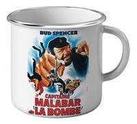 Fabulous Mug en métal émaille Bud Spencer Film Cinema Malabar Punch Blanc G