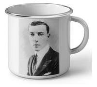 Fabulous Mug en métal émaille Buster Keaton Acteur Hollywood Blanc G