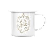 Fabulous Mug en Métal Emaillé Cancer Cartomancie Signe Astrologie Zodiaque Astres Constellation Tarot