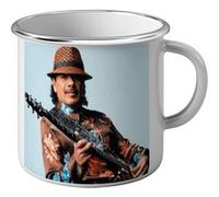 Fabulous Mug en métal émaille Carlos Santana Groupe de Musique Blanc G