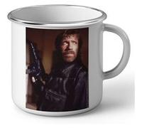 Fabulous Mug en métal émaille Chuck Norris Delta Force Blanc G