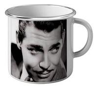 Fabulous Mug en métal émaille Clark Gable Acteur 2 Blanc G