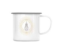 Fabulous Mug en Métal Emaillé Coq Signe Astrologie Chinois Zodiaque Dessin Horoscope Animal