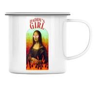 Fabulous Mug en métal émaille Daddy's Girl La Joconde Blanc G
