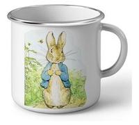 Fabulous Mug en métal émaille Dans Son Jardin Pierre Lapin Beatrice Potter Blanc G