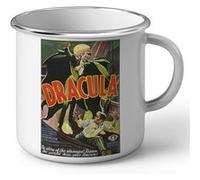 Fabulous Mug en métal émaille Dracula Affiche Vintage Film Hollywood Blanc G