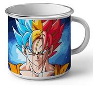 Fabulous Mug en métal émaille Dragon Ball Z Son Goku Portrait Manga Blanc G
