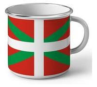 Fabulous Mug en métal émaille Drapeau Pays Basque Blanc G