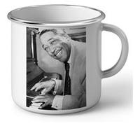Fabulous Mug en métal émaille Duke Ellington Piano Portrait Blanc G