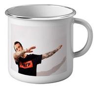 Fabulous Mug en métal émaille Emmanuel Macron Dab Blanc G