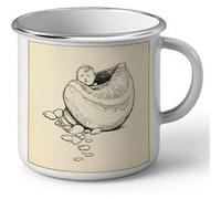 Fabulous Mug en métal émaille Enfant Coquillage Illustration Conte Blanc G