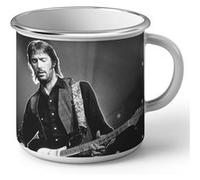 Fabulous Mug en métal émaille Eric Clapton 70's Noir et Blanc Blanc G