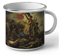 Fabulous Mug en métal émaille Eugene Delacroix La Liberte Guidant le Peuple Blanc G