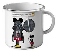 Fabulous Mug en métal émaille Game of Geek Dark Vador Mickey Je Suis Ton Père Blanc G