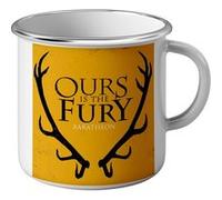 Fabulous Mug en métal émaille Game Of Thrones King Baratheon Ours Is The Fury Blanc G