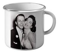 Fabulous Mug en métal émaille Gardner et Frank Sinatra Star 1 Blanc G