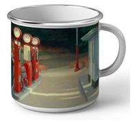 Fabulous Mug en métal émaille Gas Station 1940 Edward Hopper Blanc G