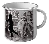 Fabulous Mug en métal émaille Ginger Rogers et Fred Astaire Blanc G