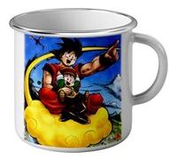 Fabulous Mug en métal émaille Goku Et Son Fils Gohan Dragon Ball Z Blanc G