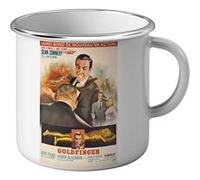 Fabulous Mug en métal émaille Goldfinger James Bond Cinéma Vintage Blanc G