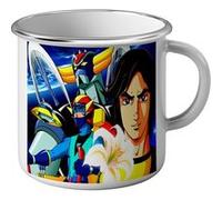 Fabulous Mug en métal émaille Goldorak Grendizer Actarus Alcor Blanc G
