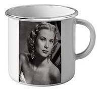 Fabulous Mug en métal émaille Grace Kelly Actrice 5 Blanc G