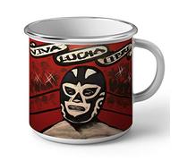 Fabulous Mug en Métal Emaillé Graffiti Viva Lucha Libre Catch Lutte Mexique
